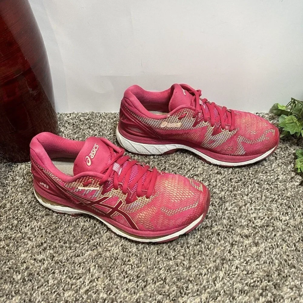 ASICS Gel-Nimbus 20 Womens Size 8.5 Athletic Running Shoes Pink T850N